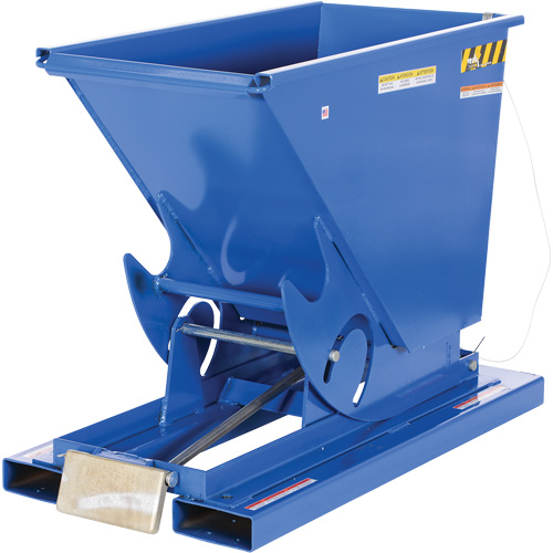 Self-Dumping Hopper, Steel, 1/3 cu.yd., Blue Seaboard Timber Mart