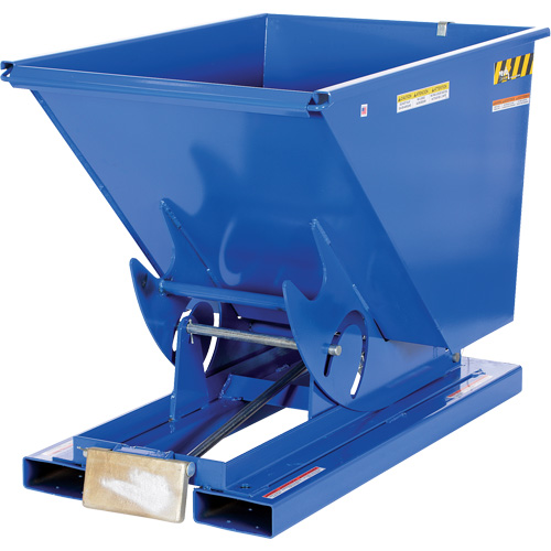Conteneur autobasculeur, Acier, 1/2 vg³, Bleu Seaboard Timber Mart