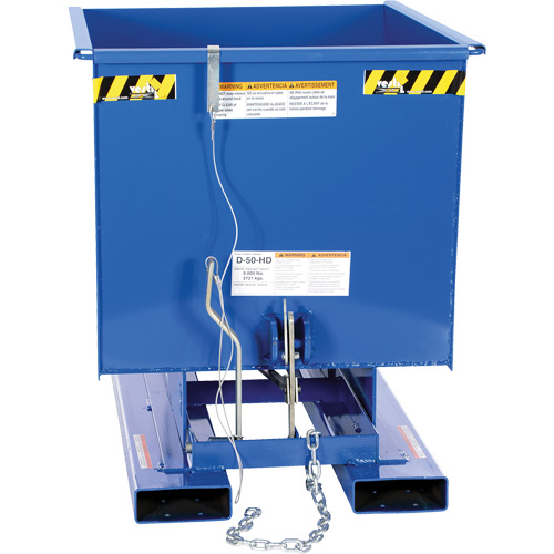 Conteneur autobasculeur, Acier, 1/2 vg³, Bleu Seaboard Timber Mart