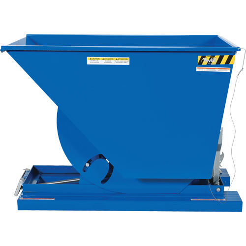 Conteneur autobasculeur, Acier, 3/4 vg³, Bleu Seaboard Timber Mart