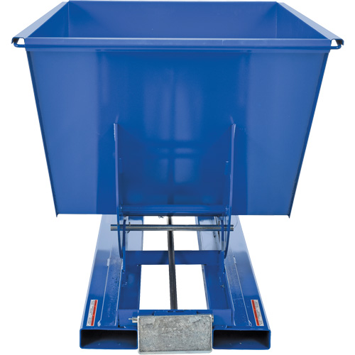 Conteneur autobasculeur, Acier, 1 vg³, Bleu Seaboard Timber Mart