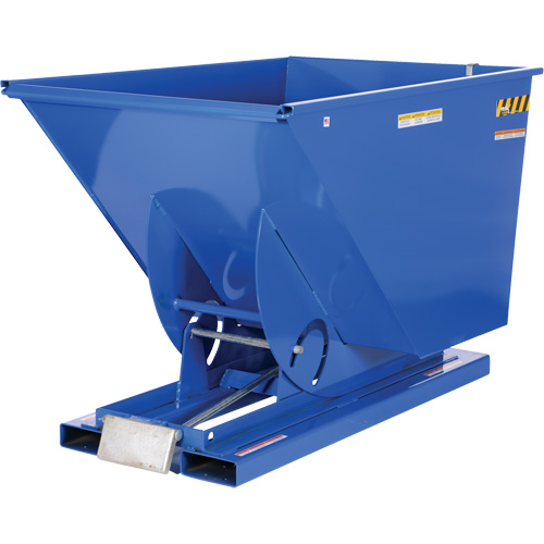 Conteneur autobasculeur, Acier, 1-1/2 vg³, Bleu Seaboard Timber Mart