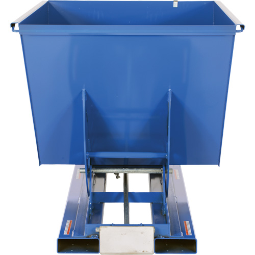 Conteneur autobasculeur, Acier, 1-1/2 vg³, Bleu Seaboard Timber Mart