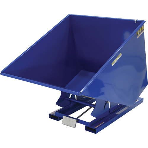 Conteneur autobasculeur, Acier, 2 vg³, Bleu Seaboard Timber Mart