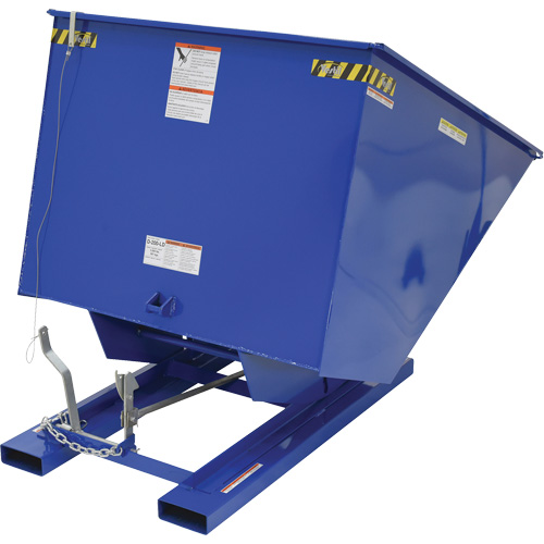 Conteneur autobasculeur, Acier, 2 vg³, Bleu Seaboard Timber Mart