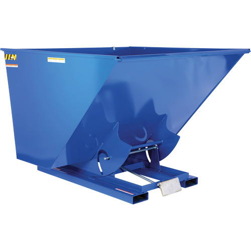 Conteneur autobasculeur, Acier, 2-1/2 vg³, Bleu Seaboard Timber Mart