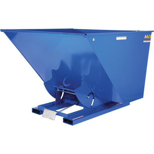 Conteneur autobasculeur, Acier, 2-1/2 vg³, Bleu Seaboard Timber Mart