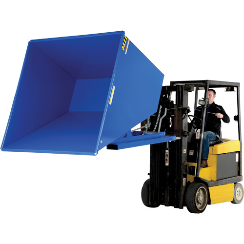Conteneur autobasculeur, Acier, 2-1/2 vg³, Bleu Seaboard Timber Mart