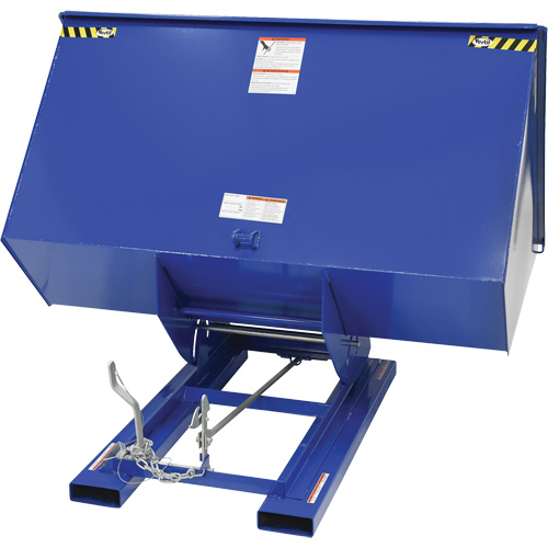 Self-Dumping Hopper, Steel, 3 cu.yd., Blue Seaboard Timber Mart