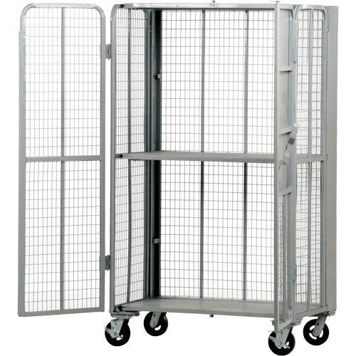 FST Series Folding Security Truck, 1 Tiers, 27" L x 45" W x 77" H, 2000 lbs. Cap. Seaboard Timber Mart