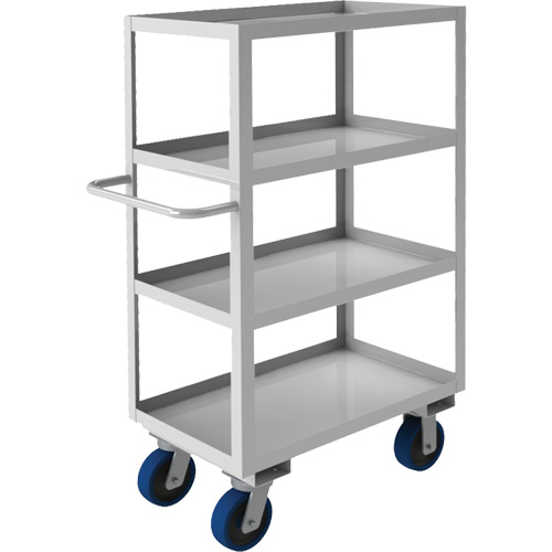 Industrial Grade Shelf Cart, 4 Tiers, 24-1/8" W x 53" H x 54" D, 1200 lbs. Capacity Seaboard Timber Mart