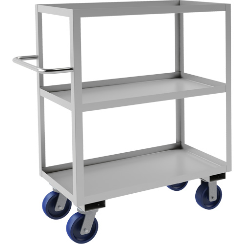 Industrial Grade Shelf Cart, 3 Tiers, 18-1/8" W x 47" H x 42" D, 1200 lbs. Capacity Seaboard Timber Mart