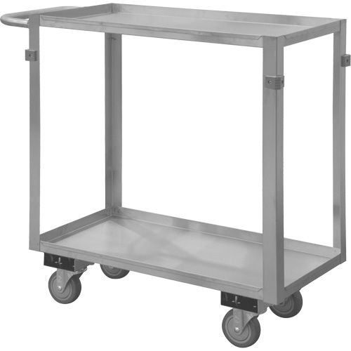 Industrial Grade Shelf Cart, 2 Tiers, 22-1/2" W x 34" H x 42-7/16" D, 600 lbs. Capacity Seaboard Timber Mart