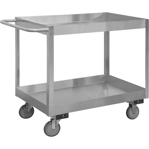 Industrial Grade Shelf Cart, 2 Tiers, 24-1/8" W x 35" H x 42" D, 1200 lbs. Capacity Seaboard Timber Mart
