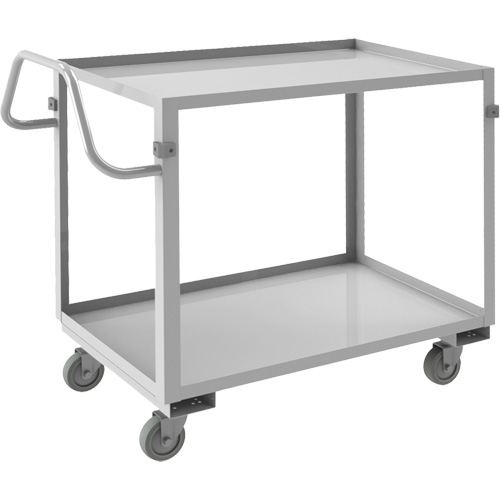 Industrial Grade Shelf Cart, 2 Tiers, 22-1/2" W x 36-1/2" H x 42-7/16" D, 600 lbs. Capacity Seaboard Timber Mart