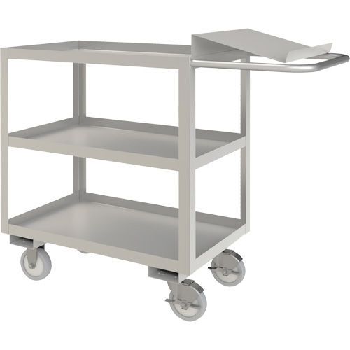 Industrial Grade Order Picking Cart, 39" H x 18-1/8" W x 45" D, 3 Shelves, 1200 lbs. Capacity Seaboard Timber Mart