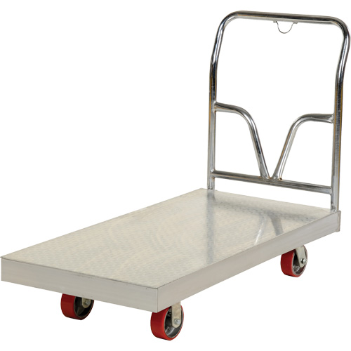 Aluminum Sheet Deck Platform Truck, 24" W x 48" L, 3600 lbs. Cap., Polyurethane Wheels Seaboard Timber Mart