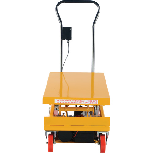 DC Powered Hydraulic Scissor Lift Elevating Cart, Steel, 39-3/4" L x 20-1/2" W, 1000 lbs. Capacity Seaboard Timber Mart