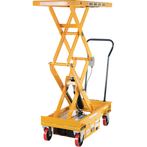 DC Powered Hydraulic Scissor Lift Elevating Cart, Steel, 39-3/4" L x 20-1/2" W, 1000 lbs. Capacity Seaboard Timber Mart