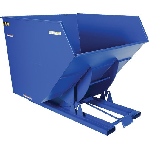Conteneur autobasculeur, Acier, 4 vg³, Bleu Seaboard Timber Mart