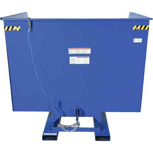 Conteneur autobasculeur, Acier, 4 vg³, Bleu Seaboard Timber Mart