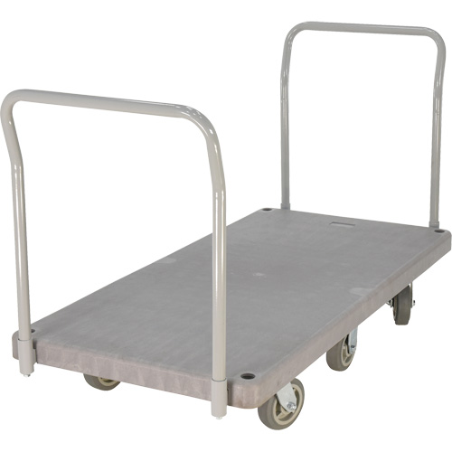 Heavy Duty Plastic Platform Truck, 60" L x 30" W, 3000 lbs. Cap., Polyurethane Wheels Seaboard Timber Mart
