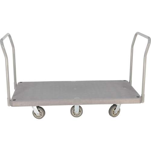 Heavy Duty Plastic Platform Truck, 60" L x 30" W, 3000 lbs. Cap., Polyurethane Wheels Seaboard Timber Mart
