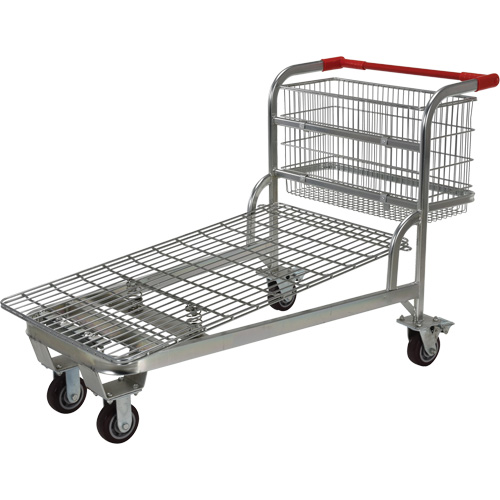 Chariot en treillis emboîtable, Acier, 28-3/4" x 37-1/16" x 59-5/8", Capacit&eacute; 275 lb Seaboard Timber Mart