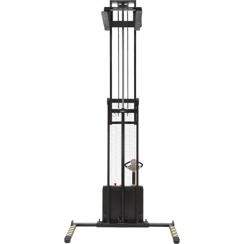 Double Mast Stacker, Electric Operated, 2200 lbs. Capacity, 150" Max Lift Seaboard Timber Mart