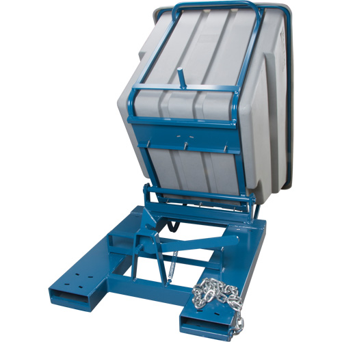 Self-Dumping Hopper, Polyethylene, 1-1/10 cu.yd, Grey Seaboard Timber Mart