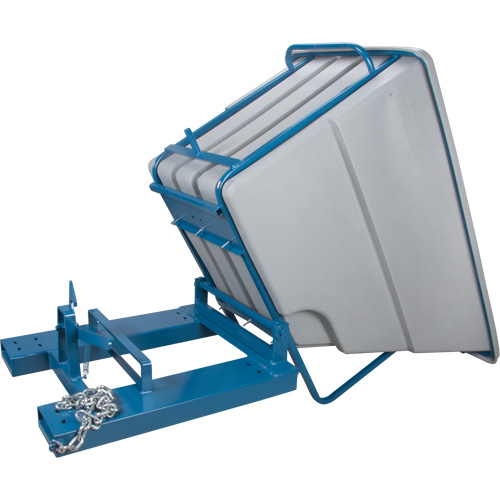 Self-Dumping Hopper, Polyethylene, 1-1/10 cu.yd, Grey Seaboard Timber Mart