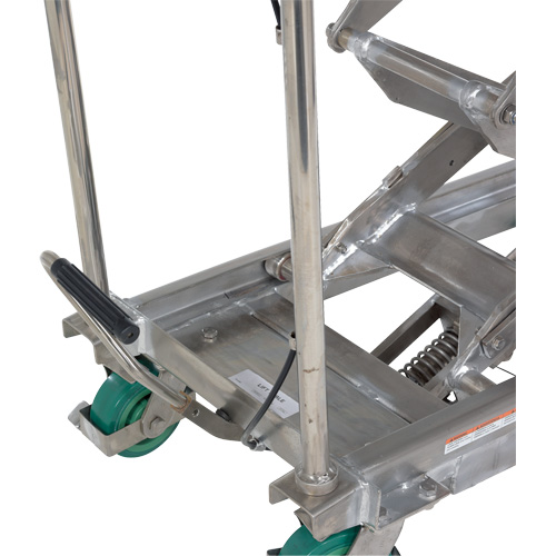 Manual Hydraulic Scissor Lift Table, 36-1/4" L x 19-3/8" W, Stainless Steel, 600 lbs. Capacity Seaboard Timber Mart