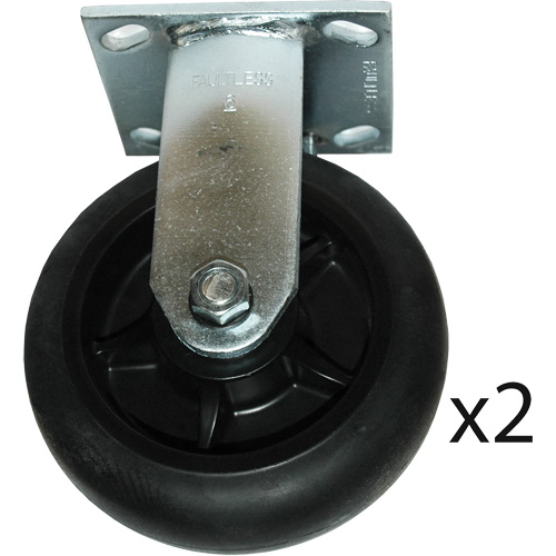 Roulettes fixes pour chariot &agrave; plateforme Seaboard Timber Mart