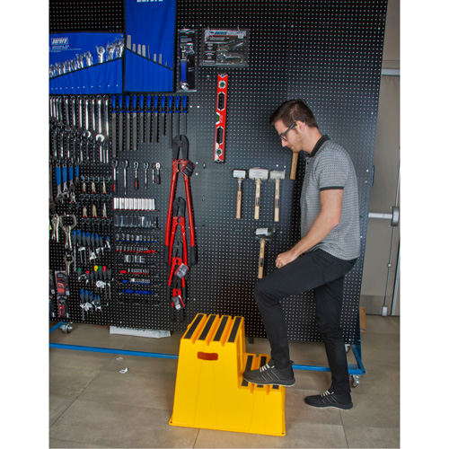 Industrial Step Stool, 2 Steps, 26" x 22-7/16" x 19-11/16" High Seaboard Timber Mart