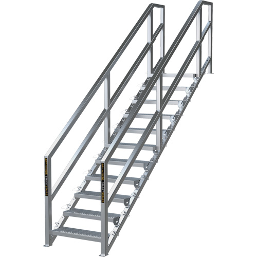 SmartStairs 11-16 Steps Modular Construction Stair System, 120" H Seaboard Timber Mart