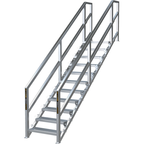 SmartStairs 11-16 Steps Modular Construction Stair System, 120" H Seaboard Timber Mart