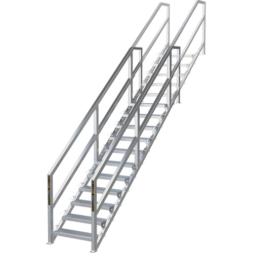 SmartStairs 11-16 Steps Modular Construction Stair System, 120" H Seaboard Timber Mart
