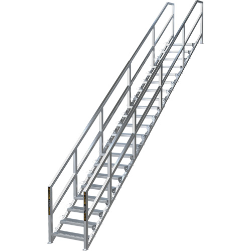 SmartStairs 17-21 Steps Modular Construction Stair System, 157-1/2" H Seaboard Timber Mart