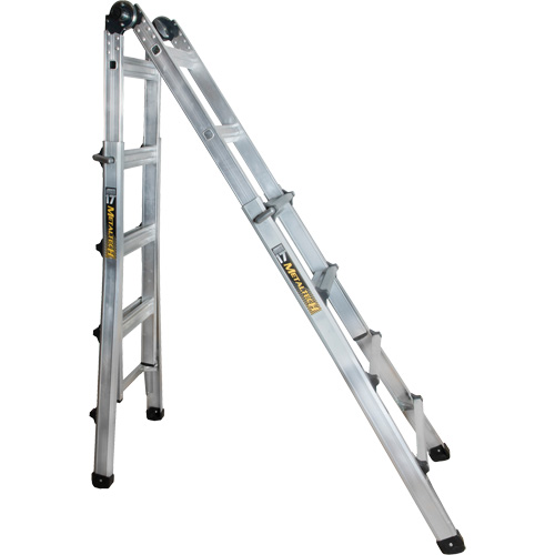 Telescoping Multi-Position Ladder, Aluminum, 300 lbs., CSA Grade 1A Seaboard Timber Mart