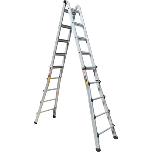 Telescoping Multi-Position Ladder, Aluminum, 300 lbs., CSA Grade 1A Seaboard Timber Mart