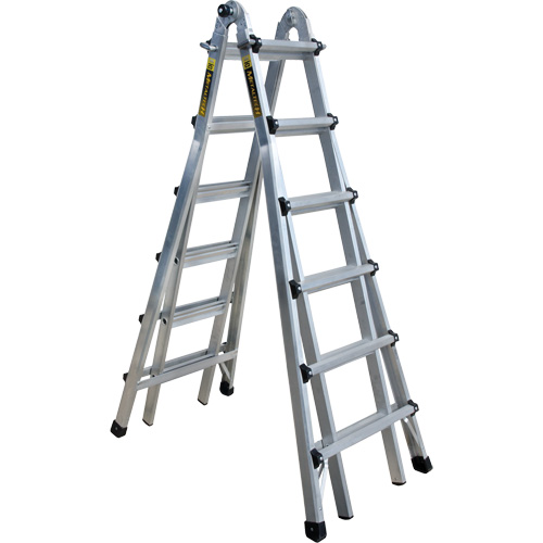 Telescoping Multi-Position Ladder, Aluminum, 300 lbs. Seaboard Timber Mart