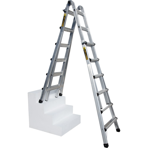 Telescoping Multi-Position Ladder, Aluminum, 300 lbs. Seaboard Timber Mart