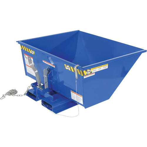 Conteneur autobasculeur en style D &agrave; profil bas, Acier, 1/2 vg³, Bleu Seaboard Timber Mart