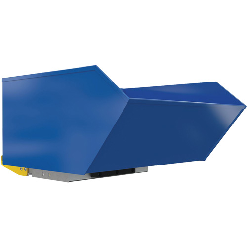 Medium-Duty H-Style Bump & Dump Hopper, Steel, 1 cu.yd., Blue Seaboard Timber Mart
