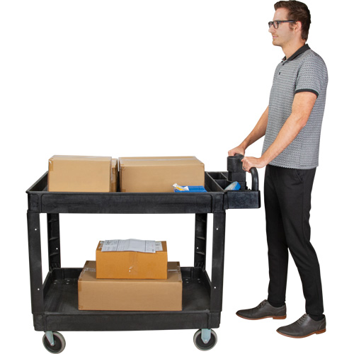 Utility Cart, 2 Tiers, 25-5/8" x 33-1/2" x 43-3/4", 550 lbs. Capacity Seaboard Timber Mart