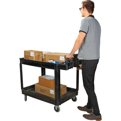 Utility Cart, 2 Tiers, 25-5/8" x 33-1/2" x 43-3/4", 550 lbs. Capacity Seaboard Timber Mart