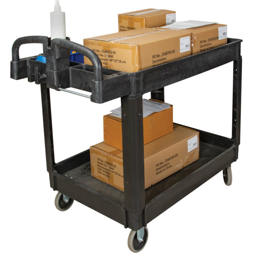 Utility Cart, 2 Tiers, 25-5/8" x 33-1/2" x 43-3/4", 550 lbs. Capacity Seaboard Timber Mart
