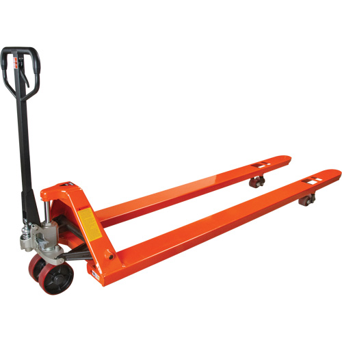 8' Long Fork Hydraulic Pallet Trucks, 96" L x 27" W, 4400 lbs. Capacity Seaboard Timber Mart