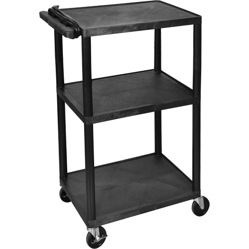 Electric Utility Cart, 3 Tiers, 24" x 42" x 18", 300 lbs. Capacity Seaboard Timber Mart