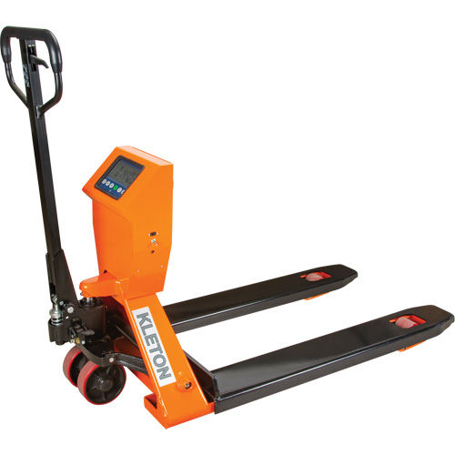 Digital Scale Pallet Truck, 44.5" L x 27.75" W, 4400 lbs. Cap. Seaboard Timber Mart